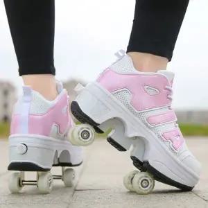 롤러슈즈 운동화 휠 롤러스케이트 변신 덧신 끈조절