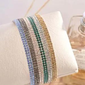 크리스탈팔찌 시후주얼리 한 줄 테니스 커프스팔찌 4mm LB214Bc