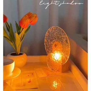 회전 유리 무드등 석양 LED 램프 고정 1 로맨틱 윤슬 다용도 솔리드 그림자 플러그
