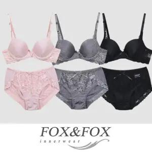 (폭스)레이스 3/4컵 몰드 와이어 A컵 브라 팬티세트