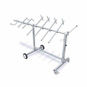 도장거치대 판금 도장용 문짝 다이 달린 이중 2륜 후크3 걸이 후크4개/바퀴2개 바퀴4