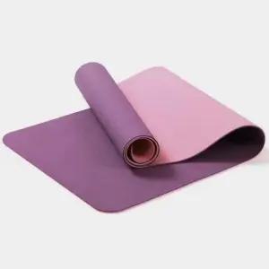 양면 컬러 TPE 요가매트 6mm 183x61cm 퍼플 홈짐 간편한운동