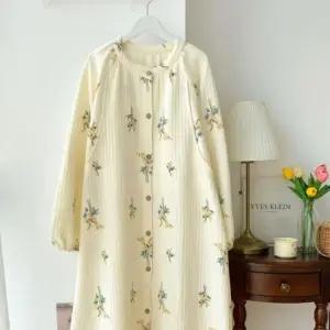 잠옷원피스 트루리즈 수유원피스 와플에어 순면파자마 산후조리원