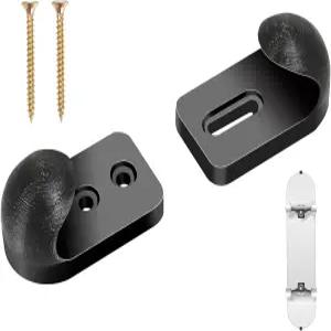 LUAATT 수직 스케이트보드 홀더 데크 디스플레이 및 보관용 벽걸이 1쌍