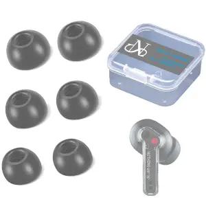 메모리 폼 귀걸이용 프리미엄 이어버드 떨어지는 것을 방지하는 팁 검은색 대형 중형 소형 3 쌍