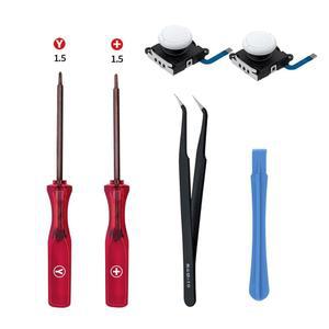 스위치/스위치 OLED 조이콘용 맥바젤 화이트 3D 교체 조이스틱 아날로그 엄지 스틱(스위치 2용 아님), 스위