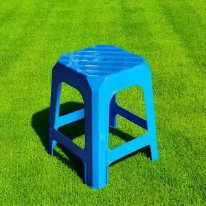 목욕의자 심플 사각의자 블루 회전의자