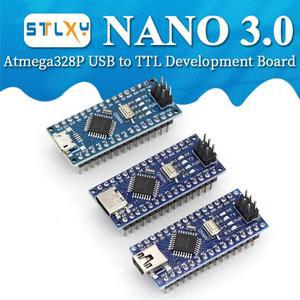 아두이노 나노 3.0 Atmega328 컨트롤러 호환 보드 모듈 PCB 개발 USB 마이크로 타입 C 미포함 프로모션