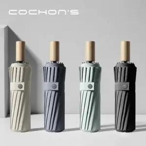 학생우산 COCHONS 3단 수동 클래식 원목 양우산 16K L1(UPF30+)