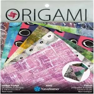 야스토모 종이접기 도색 종이 호지 포드지 6개의 패턴과 24장 크기 5 7/8인치 정사각형 예술 및 공예 용품