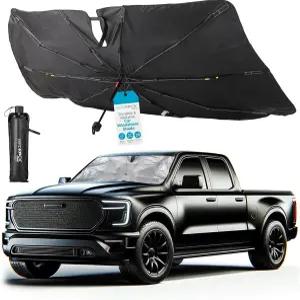버드락 홈카 윈드실드 선쉐이드 우산 - 전면 창문용 접이식 커버 UV 블록 SUV 트럭 및 세단용 선쉴드 태양