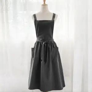 원피스형 린넨 원피스 앞치마 플라워 여성 린넨 앞치마 주방 데일리