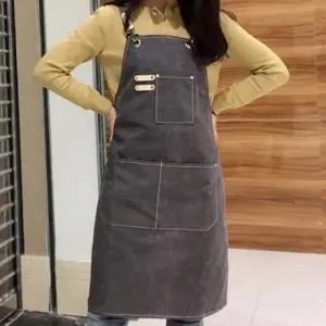 핸드메이드 패브릭 앞치마 데일리 바리스타 앞치마 홈카페 주방 코튼 공방