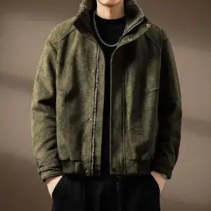 남자 겨울 블루종항공 패딩 차이나 코트 일체형 점퍼 기모 트렌디 아이템 도톰 재킷 보온 HT4