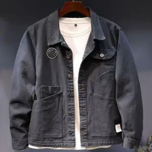 남친 데님 캐주얼 청자켓 봄가을 카고 긴팔 칼라넥 아우터 원픽1