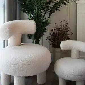 귀여운 양털 폭신폭신 체어 1인 의자 소파 디자인 편안한 싱글