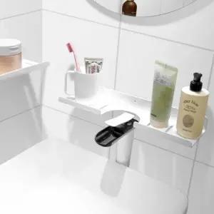 무타공세면대선반 수전용세면대 세면기 욕실디자인 화이트세면기 800mm욕실세면대