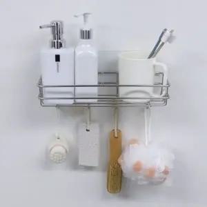 이지탭 스테인리스 무타공 후크걸이 다용도 일자선반