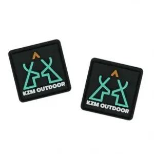 카즈미 와펜 캠핑 찍찍이 와펜 패치 사각 블랙 S 2p