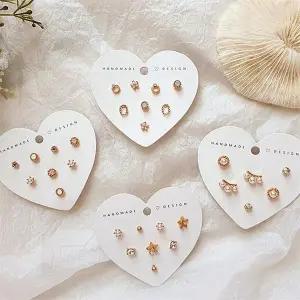 [다잇템]여자 귀걸이세트 귀여운 진주 미니멈 피어싱_P334925944