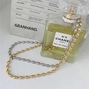 [다잇템]여자 볼 라운드 스페이스룩 금색 목걸이_P339186605