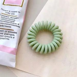 자국없는 전화선 스프링 헤어끈 라이트그린
