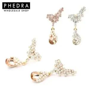 [다잇템]여자 웨딩이어링 레인드롭 메탈테 귀걸이_P336639816