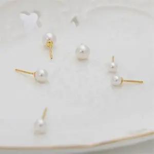 [다잇템]여자 호텔리어 14k 진주 골드핀 승무원 귀걸이_P339731672