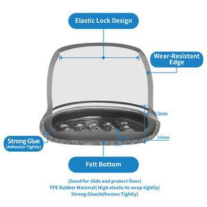 미끄럼 방지 실리콘 의자 스크래치 바닥 보호대 펠트 다리 원목 가구 패드 16 방수