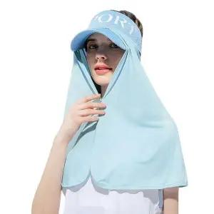 챙자 XH71EI34 넥숄더 부드러운 신축성 탈부착 롱 햇빛가리개