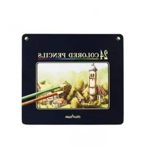 문화 PC76AT22 색연필 세트 24색 고급 틴