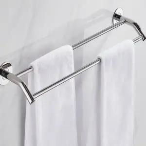 (Type 싱글)무타공 흡착식 일자 수건걸이 욕실용품