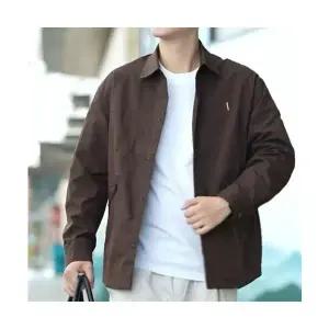 남자 봄 자켓 캐주얼 재킷 숄카라 트렌디 톱 솔리드 원픽1