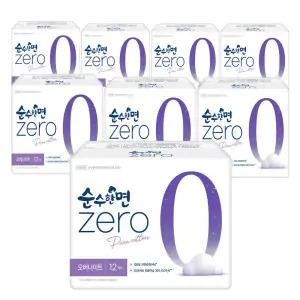 [롯데백화점]깨끗한나라 깨끗한나라 순수한면 제로zero 오버나이트 12개입x8팩