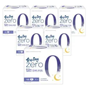 [롯데백화점]깨끗한나라 깨끗한나라 순수한면 제로zero 입는오버나이트 대형 4개입x6팩