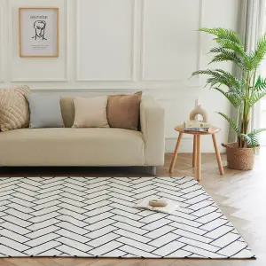 먼지없는 MC 헤링본 방수 사각 러그(170x230)