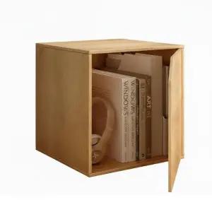프리 조합 책장 수납장 DIY 심플한 가정용 미니 도어형 캐비닛 원목색