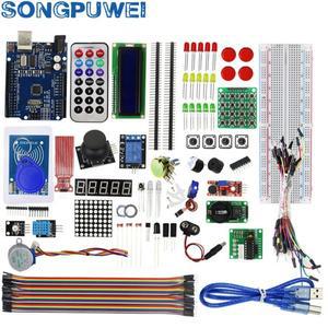 아두이노용 스타터 키트 업그레이드 버전 830 타이 포인트 브레드보드 메가 328P 전자 DIY R3