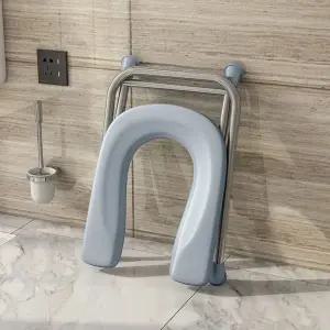 노인 변기 좌욕의자 간이 구멍뚫린 간이 화장실 간이 U판 그레이 38cm