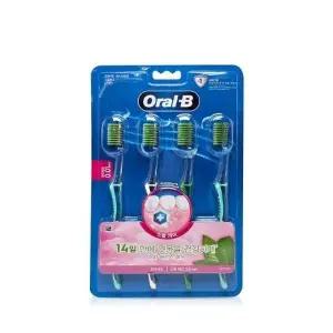 [오랄비] 고탄력 초미세모 그린티 칫솔 4개입(1세트)