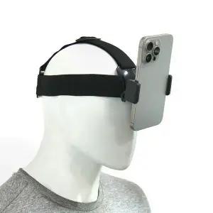 헤드 마운트 폰 촬영 홀더 스마트폰 머리 거치대 스트랩 유튜브 WFLIP77