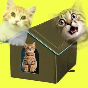 길 길냥이 고양이 급식소 겨울집 숨숨집 강아지 하우스 바람막이 야외 방수 개집 텐트 애견