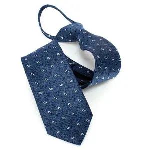 [다잇템]남자 파란색 반다나 자동 땡땡이 자크 넥타이_P340113590