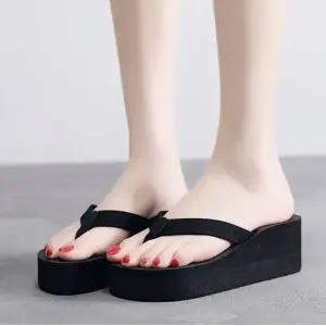 여자 슬리퍼 웨지힐 편한 여름 쪼리 굽높은 통굽