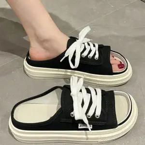 여자 운동화 통굽 키높이 스니커즈 신발 뮬 슬리퍼형