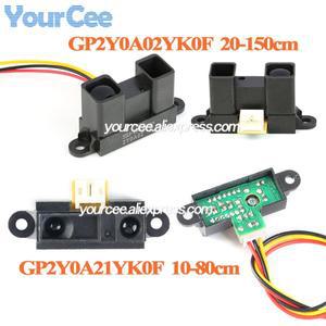 2pcs/1pc P2Y0A21YK0F 10-80cm 20-150cm IR 적외선 근접 센서 모듈 아날로그 거리 4.5~5.5V