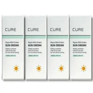 [셀러허브][영양친구] 큐어 아쿠아 마일드 그린 선크림 40ml 4개 (S30610732)