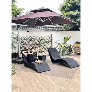 야외 라탄 썬베드 해변 테라스 테이블 휴식용 정원 호텔 비치의자 수영장 세트 풀빌라