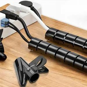 5m 스피드 전선정리 스네이크 커버 2p(16mm) (블랙)