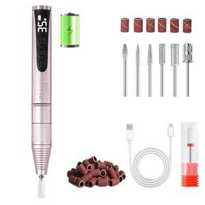 마카트 전기 네일 드릴 u2013 충전식 35 000 프로페셔널 이파일 릴 딥 파우더 젤 폴리시용 무선 머신 키트